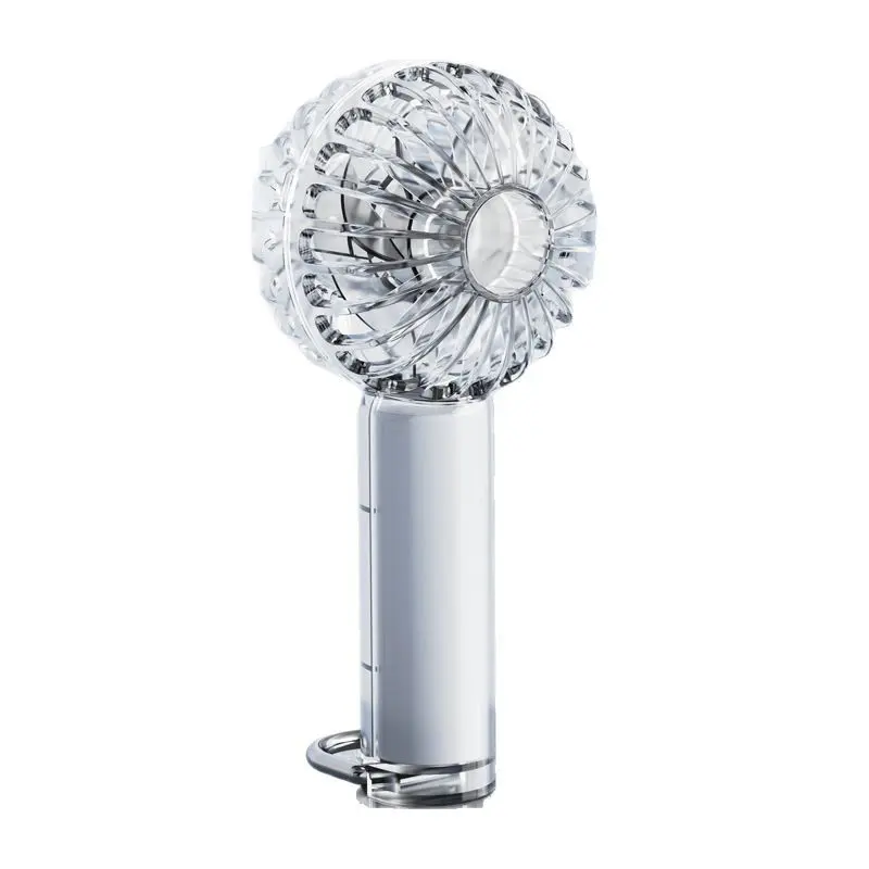 Portable Handheld Transparent Fan with RGB Lights