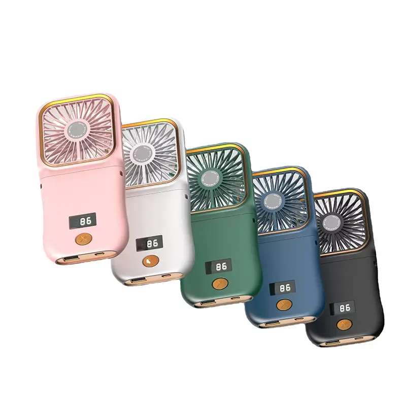 Portable Folding Neck Fan with Power Bank Function