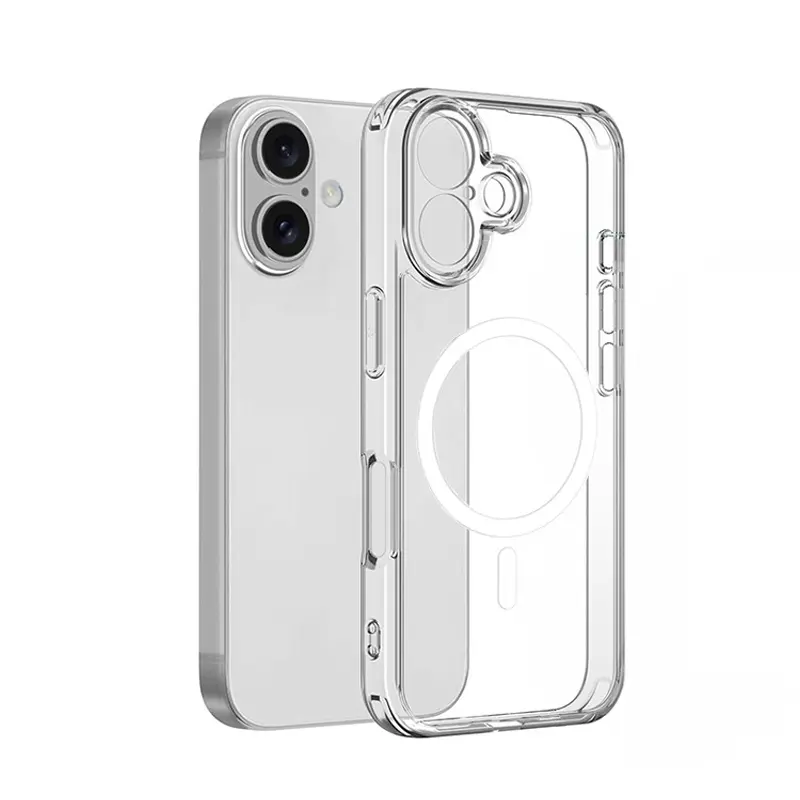 Magnetic Clear Phone Case with Eco-Friendly TPU & Anti-Yellowing