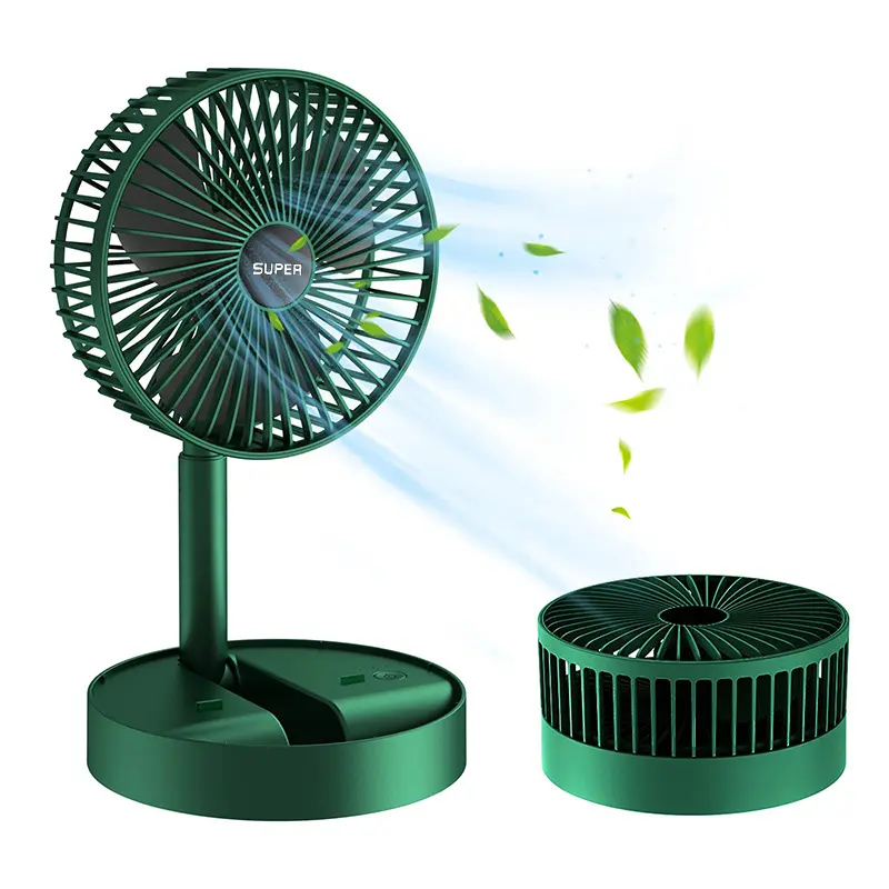 Portable Foldable Desktop Fan with 3 Speeds and Phone Holder