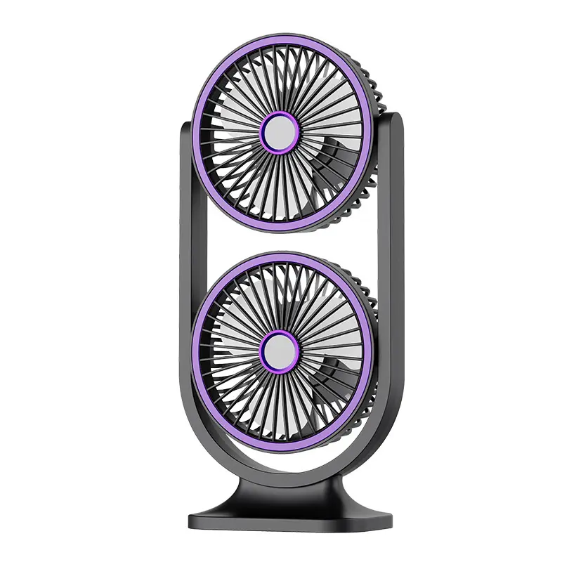 Dual Head Desk Fan with Adjustable Speed
