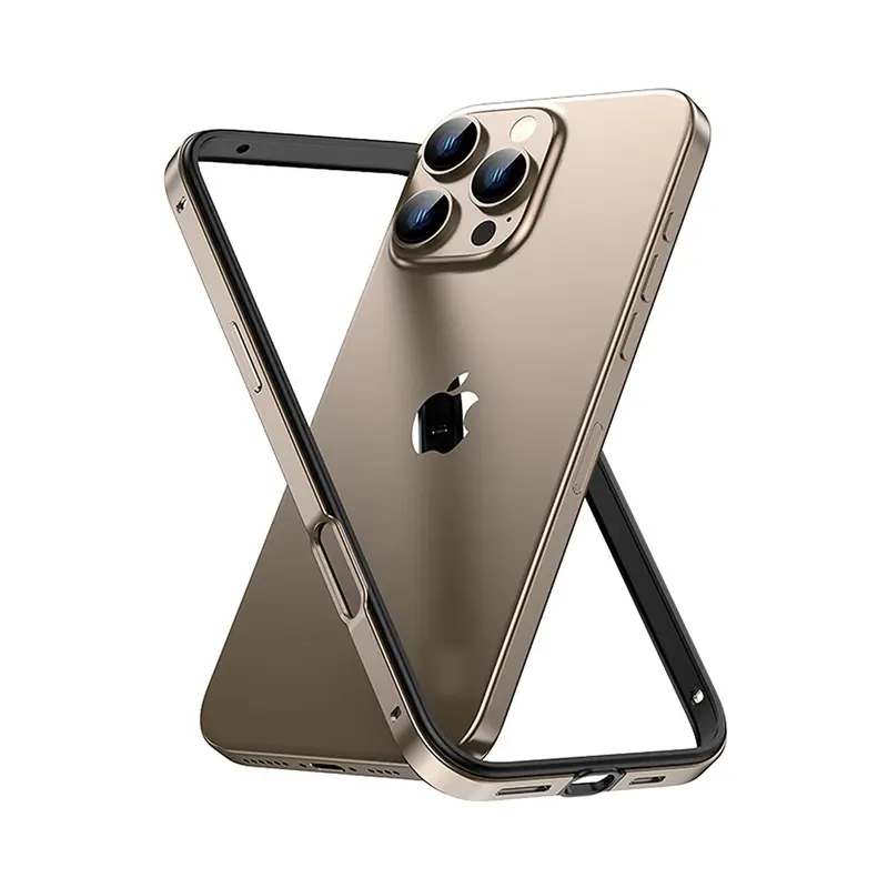 Silicone Aluminum Alloy Frame Phone Cases for iPhone