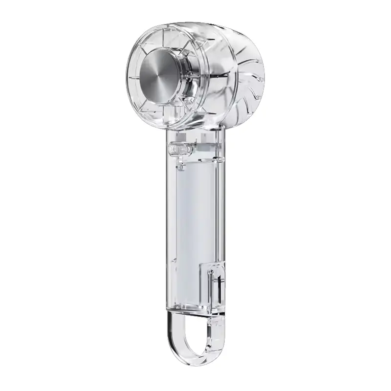 Portable USB Rechargeable Ice Transparent Handheld Fan