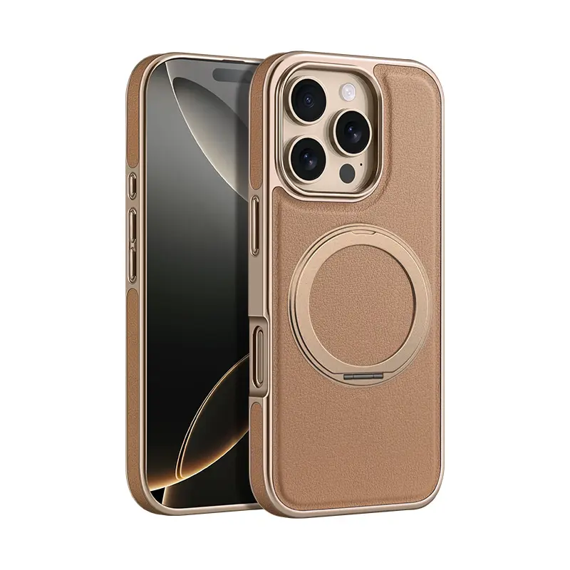 Magnetic Leather Case with 360° Stand