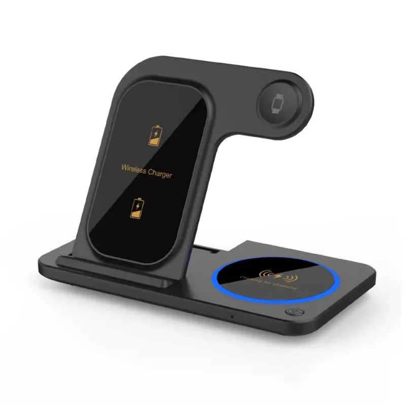 Foldable 3 in 1 Wireless Charger with 15W Fast Charging
