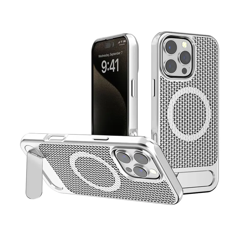 Magnetic Cooling Phone Case with Adjustable Metal Stand