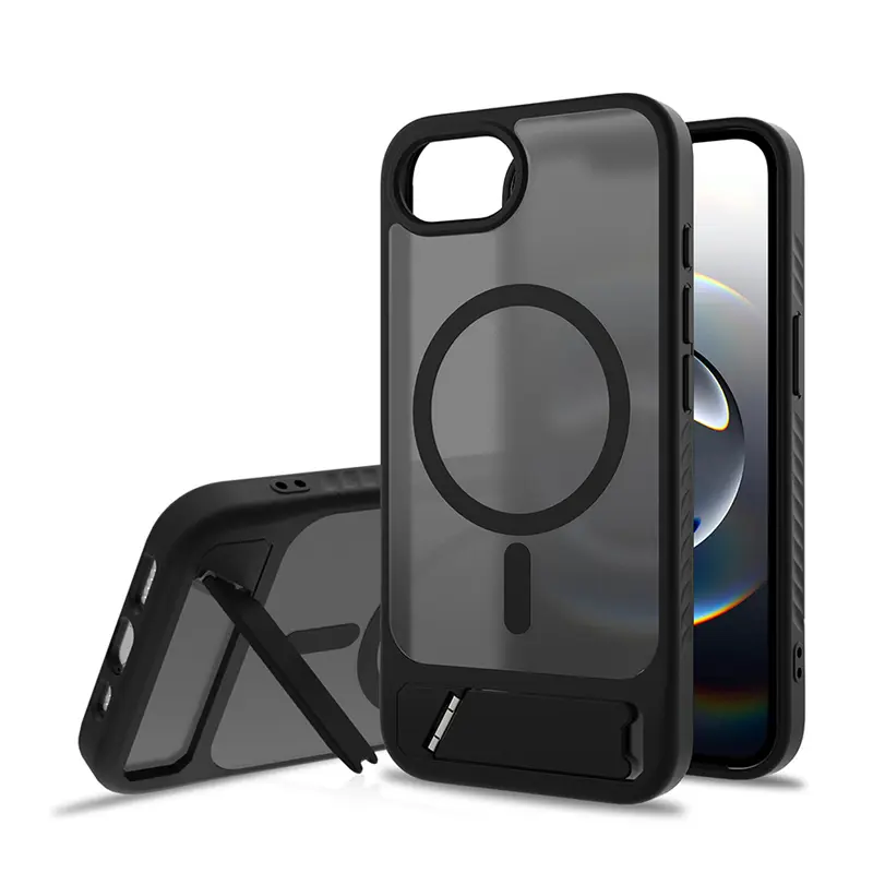 Magnetic Kickstand Phone Case with Foldable Stand Grip